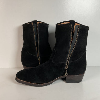 Santa Rosa Brand Cowboy Boots | Rough Out Suede | Midnight Black | Men’s 11.5