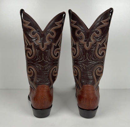 Vintage Panhandle Slim Ostrich Leg Cowboy Boots | Exotic | Brown | Men’s 8 D