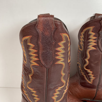 Justin Exotic Pin Quill Ostrich Cowboy Boots 9 D Cutter Toe USA Made