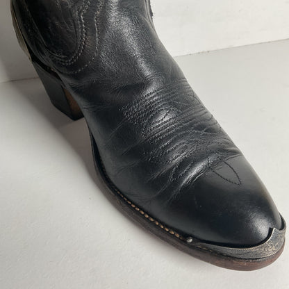 Vintage Laredo Snakeskin Overlay Cowgirl Boot 8 B USA Made Python
