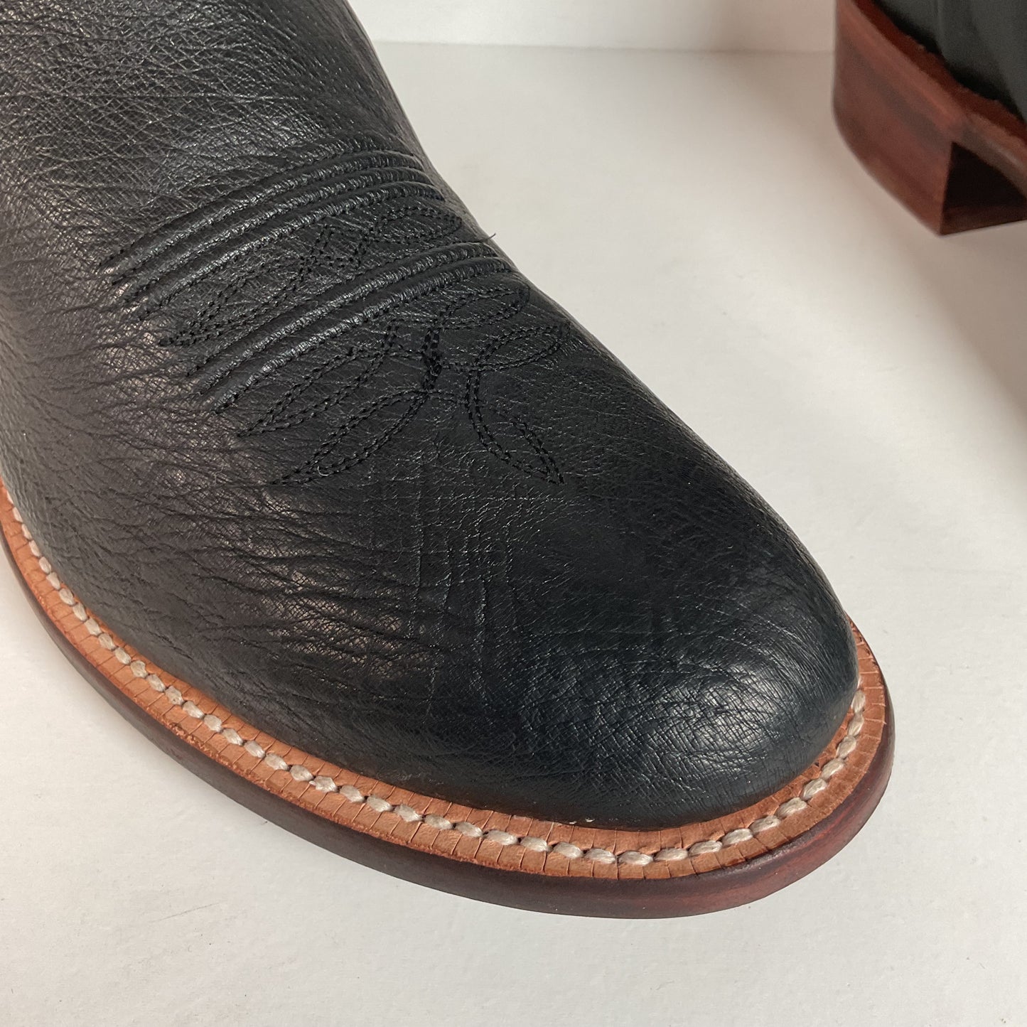 R. Watson Smooth Ostrich Cowboy Boots | Exotic | Black | Men’s 9 D