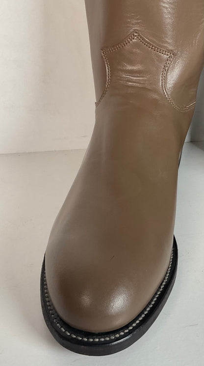 Justin Men’s Taupe Grey Roper Boots 9 D USA Made