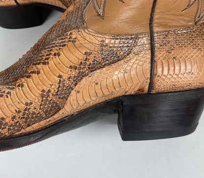 Vintage Dan Post Water Snake Cowboy Boots | Snakeskin | USA Made | Men’s 9.5 D