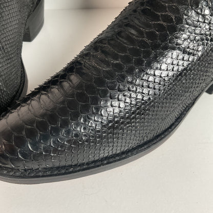 Dan Post Python Snakeskin Cowboy Boots | Midnight Black | Men’s 8 D