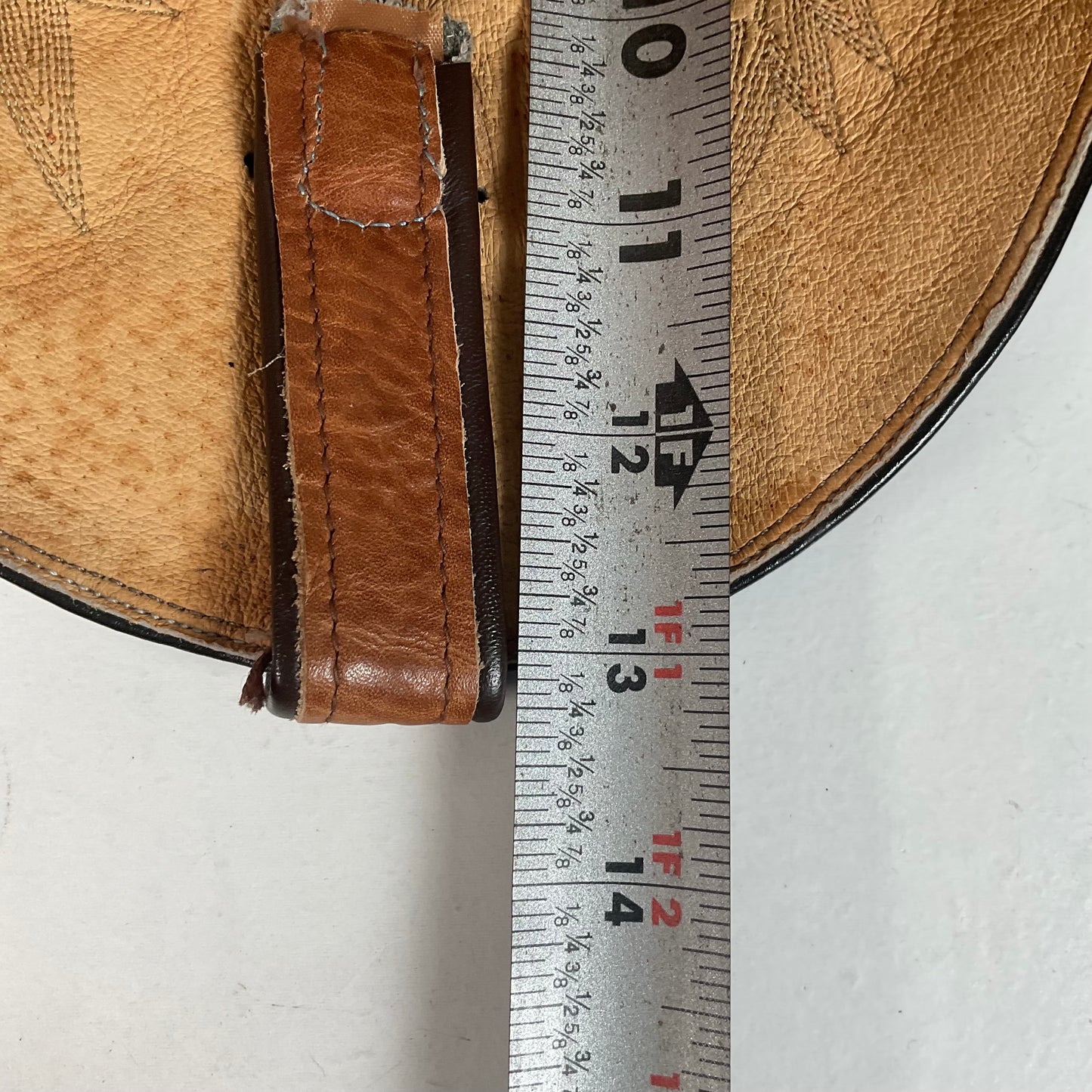 Vintage Tony Lama Gold Label Cowboy Boots — Pecan Bull Shoulder — Men’s 9 D