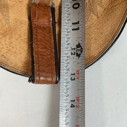 Vintage Tony Lama Gold Label Cowboy Boots — Pecan Bull Shoulder — Men’s 9 D