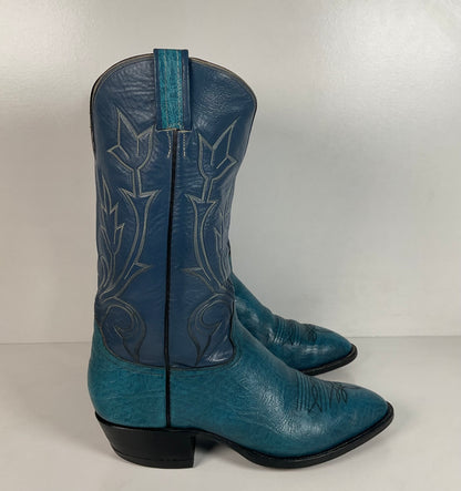 Vintage Hondo Antelope Cowboy Boots | Exotic | Powder Blue | Men’s 11 D