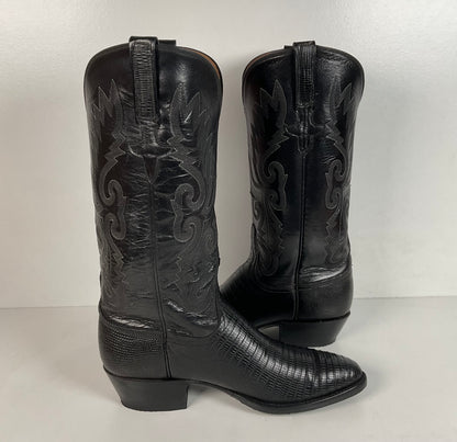 Vintage Lucchese Handmade Cowgirl Boots | Lizard Teju | Women’s 8 B