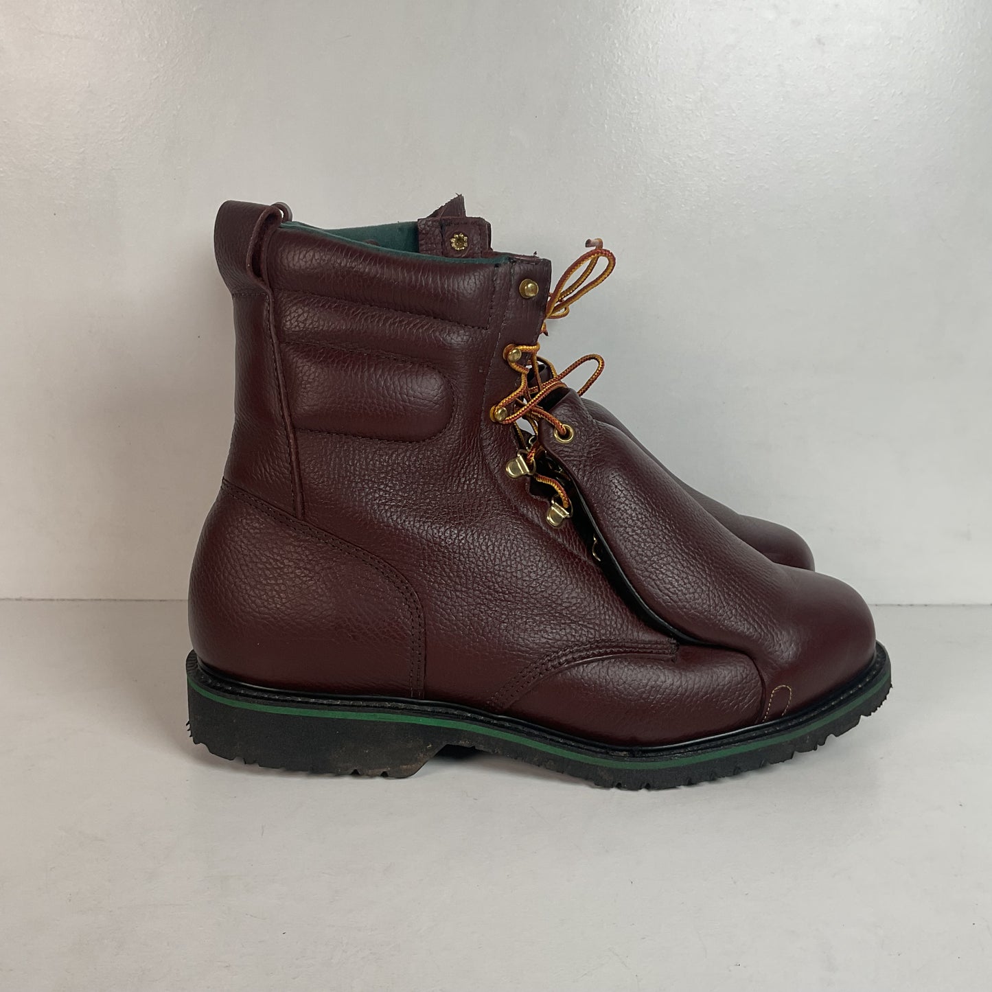 Vintage Wolverine Hy-Test Metatarsal Guard Boots 12 D Safety Toe USA Made