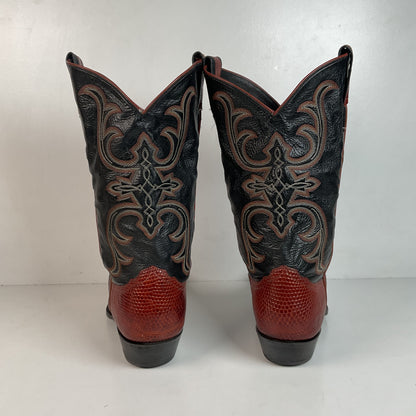 Larry Mahan Teju Lizard Cowboy Boots 10 EE Peanut Brittle