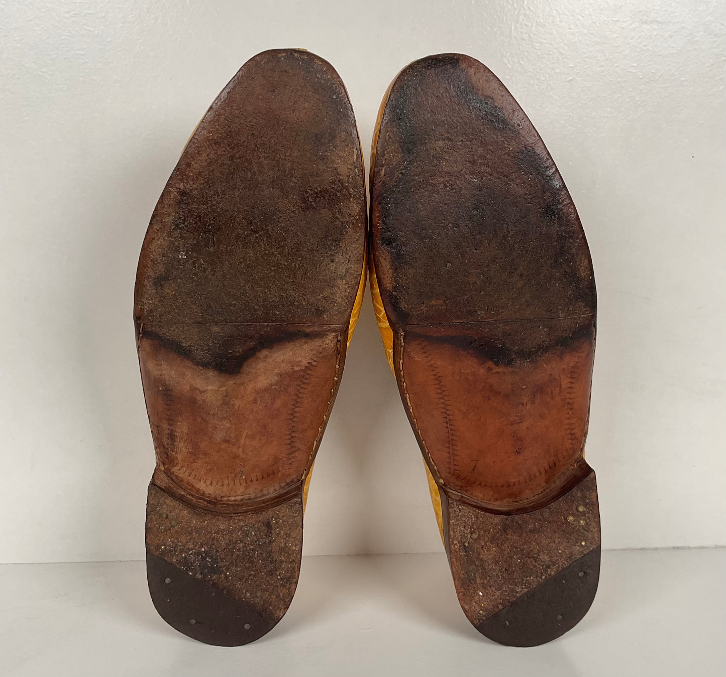 Vintage Sea Turtle Loafers | Monk Strap | Yellow | Men’s 7 D