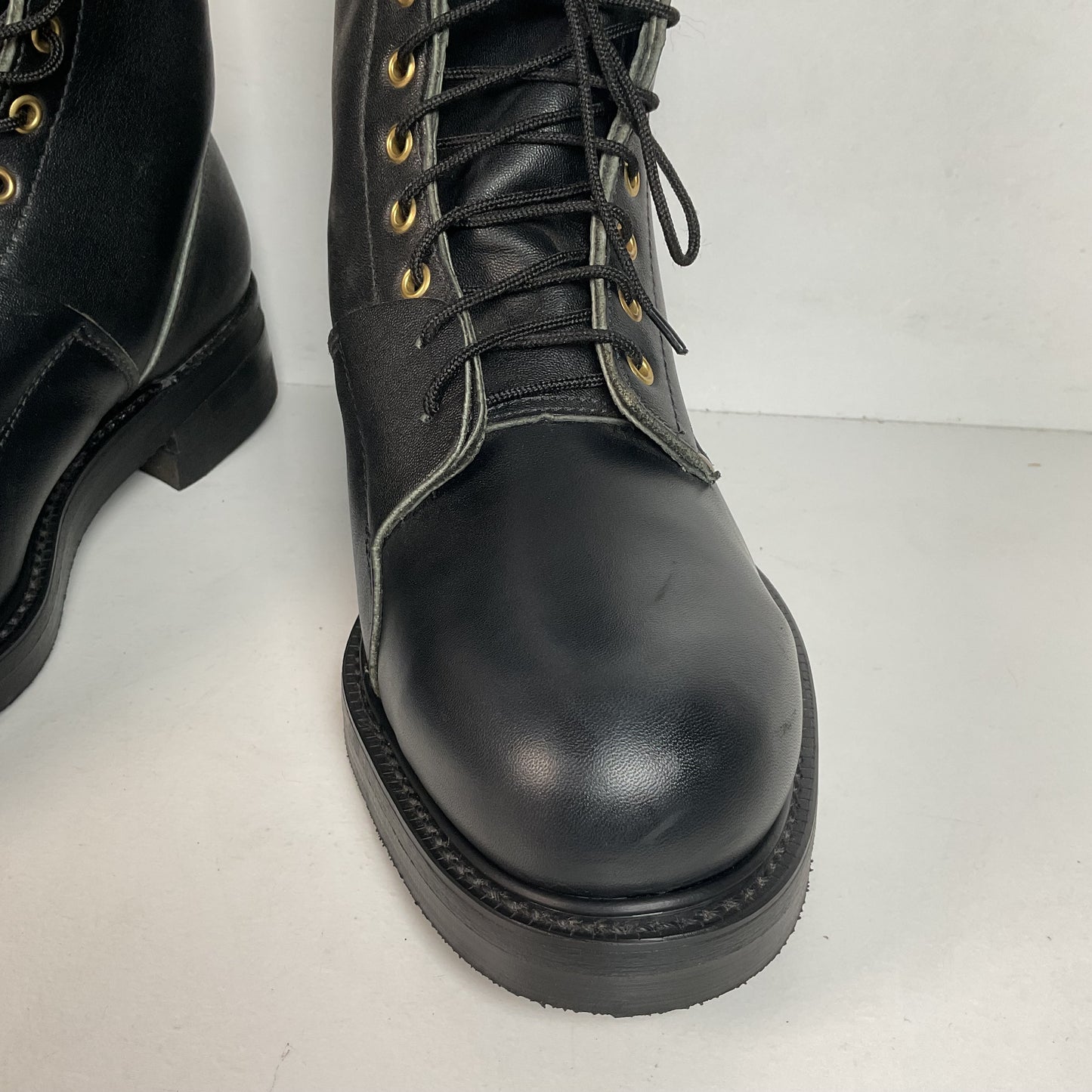 Vintage Safety Toe Linesman Boots 9 EE USA Made Biker