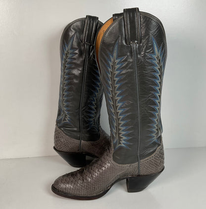 Vintage Tony Lama Gold Label Cowgirl Boots | Python | Men’s 4.5 | Women’s 5.5