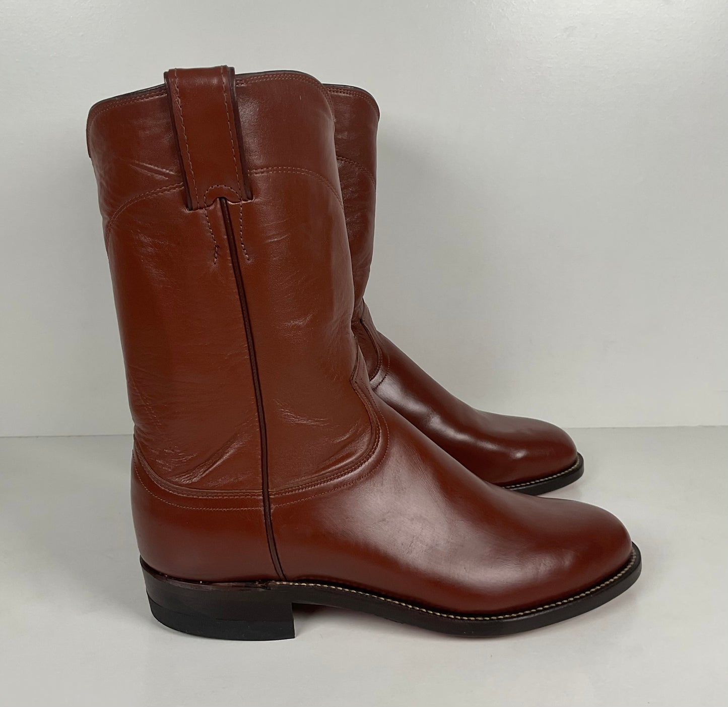 Vintage Justin Roper Boots | USA Made | Classic Brown | Men’s 7.5 D