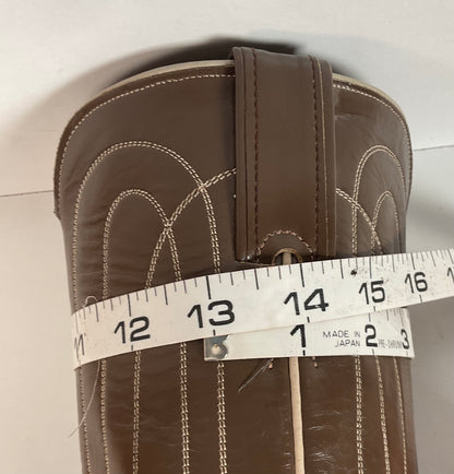 Vintage Justin Cowgirl Boots | Taupe | 1960s-1970s | USA Made | 7.5 B