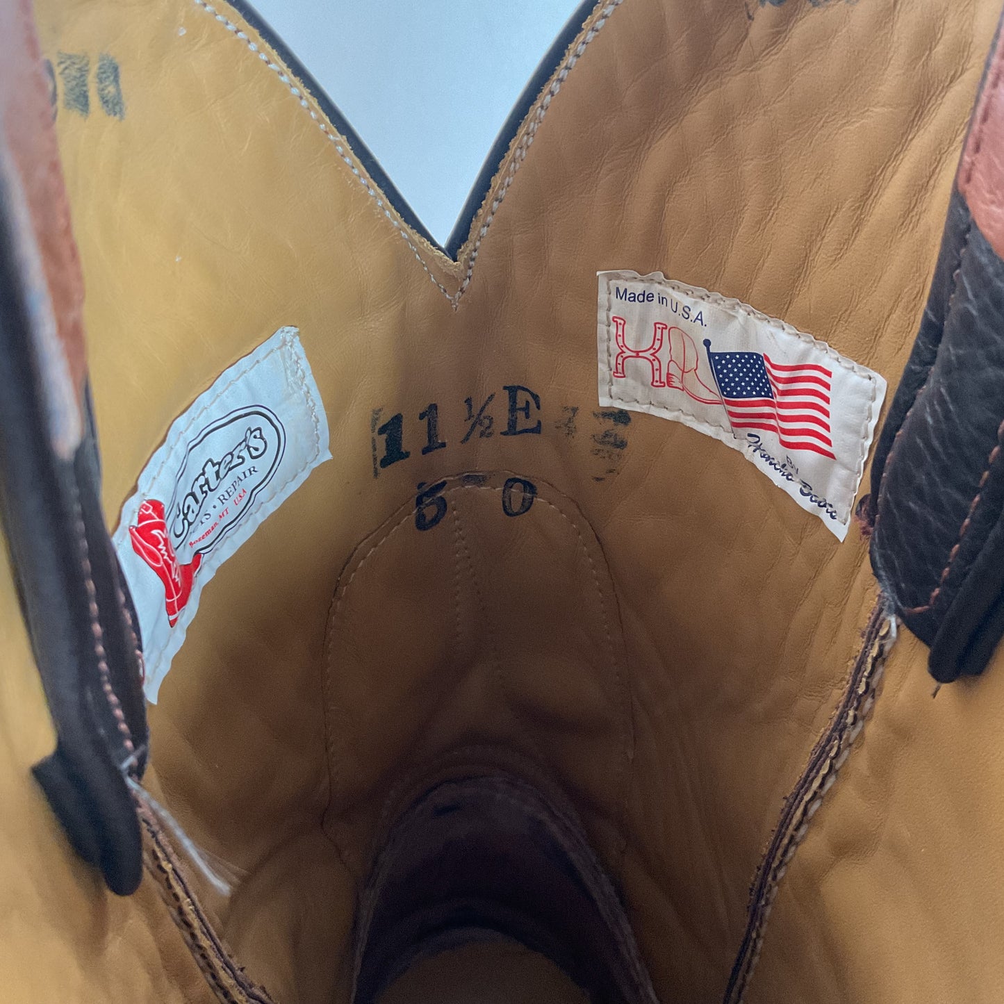 Carter’s Honcho Roper Boots 11.5 E Custom USA Made Bozeman