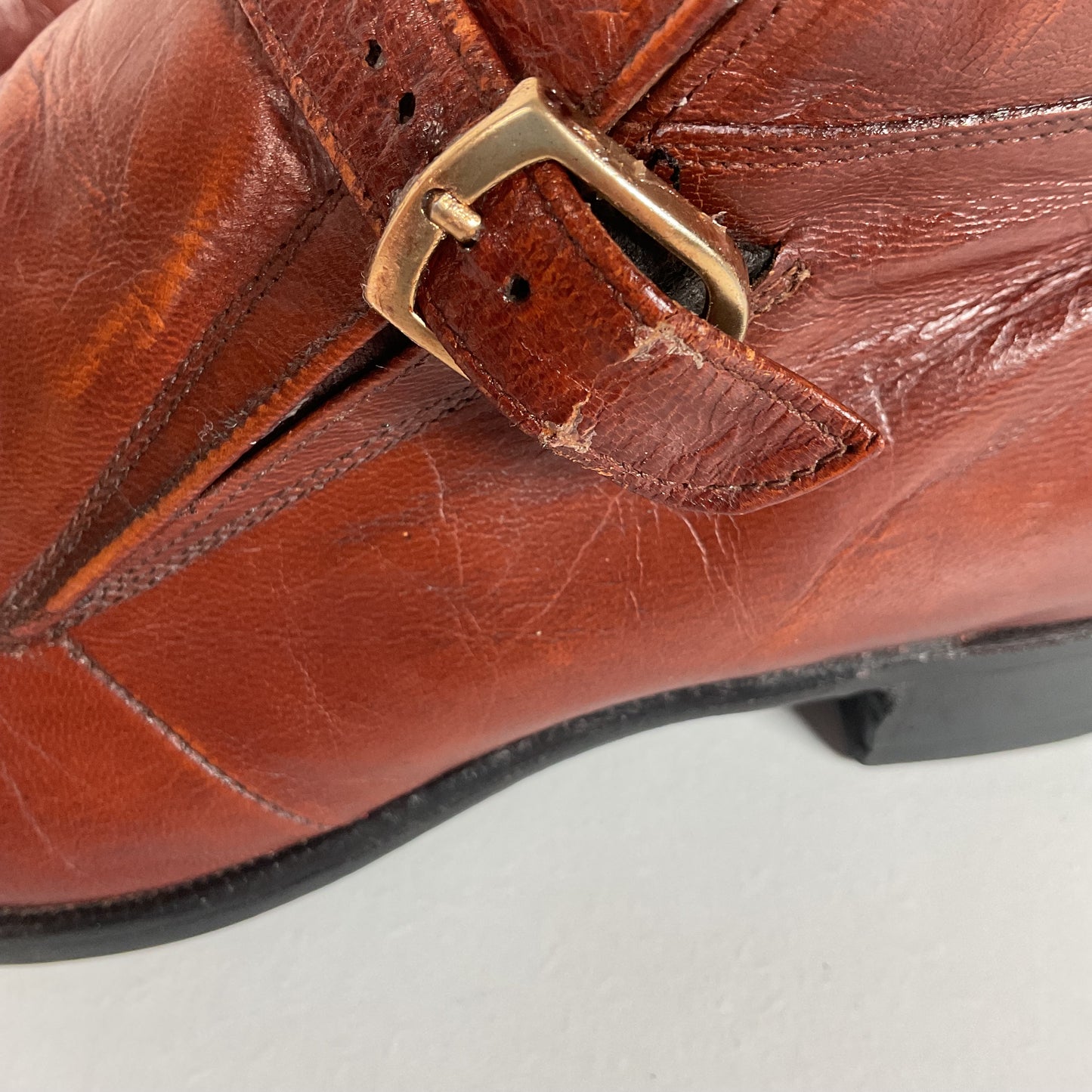 Vintage Florsheim Imperial Guardsman Chukka Boots 9.5 C 70s Monk Strap