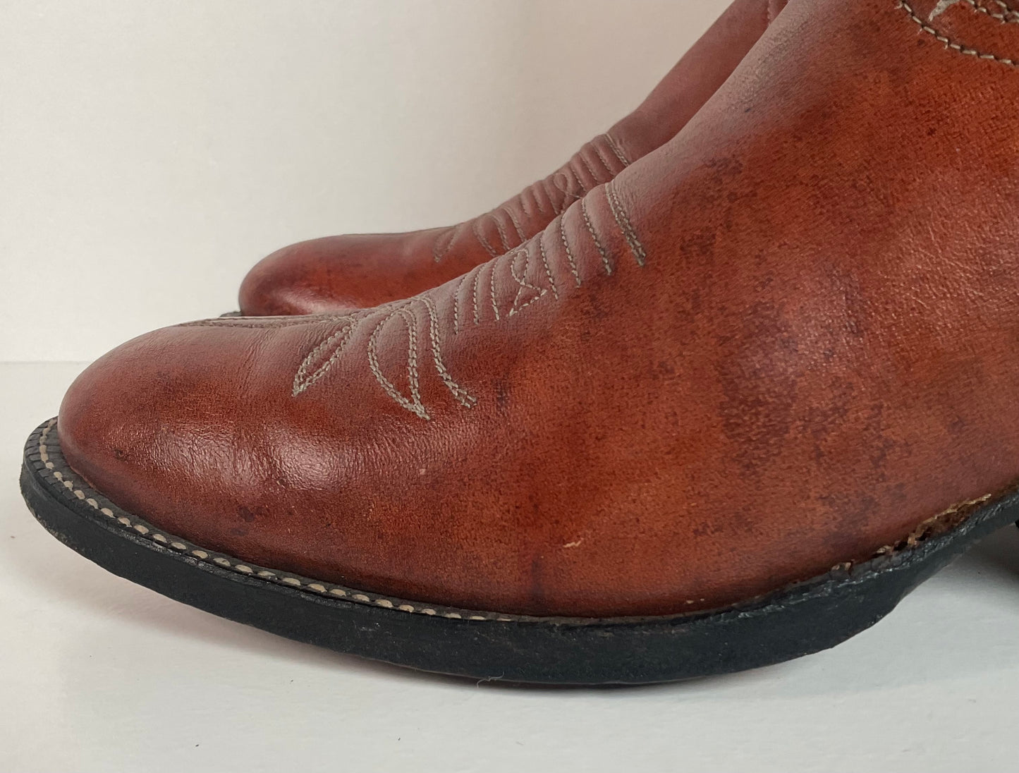 Vintage Tony Lama Cowboy Boots | Chocolate Cow | Men’s 7.5 C | Women’s 8.5