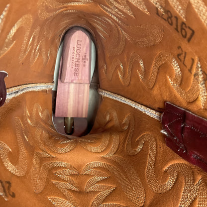Vintage Lucchese San Antonio Cowboy Boots | Burgundy | Men’s 9 D