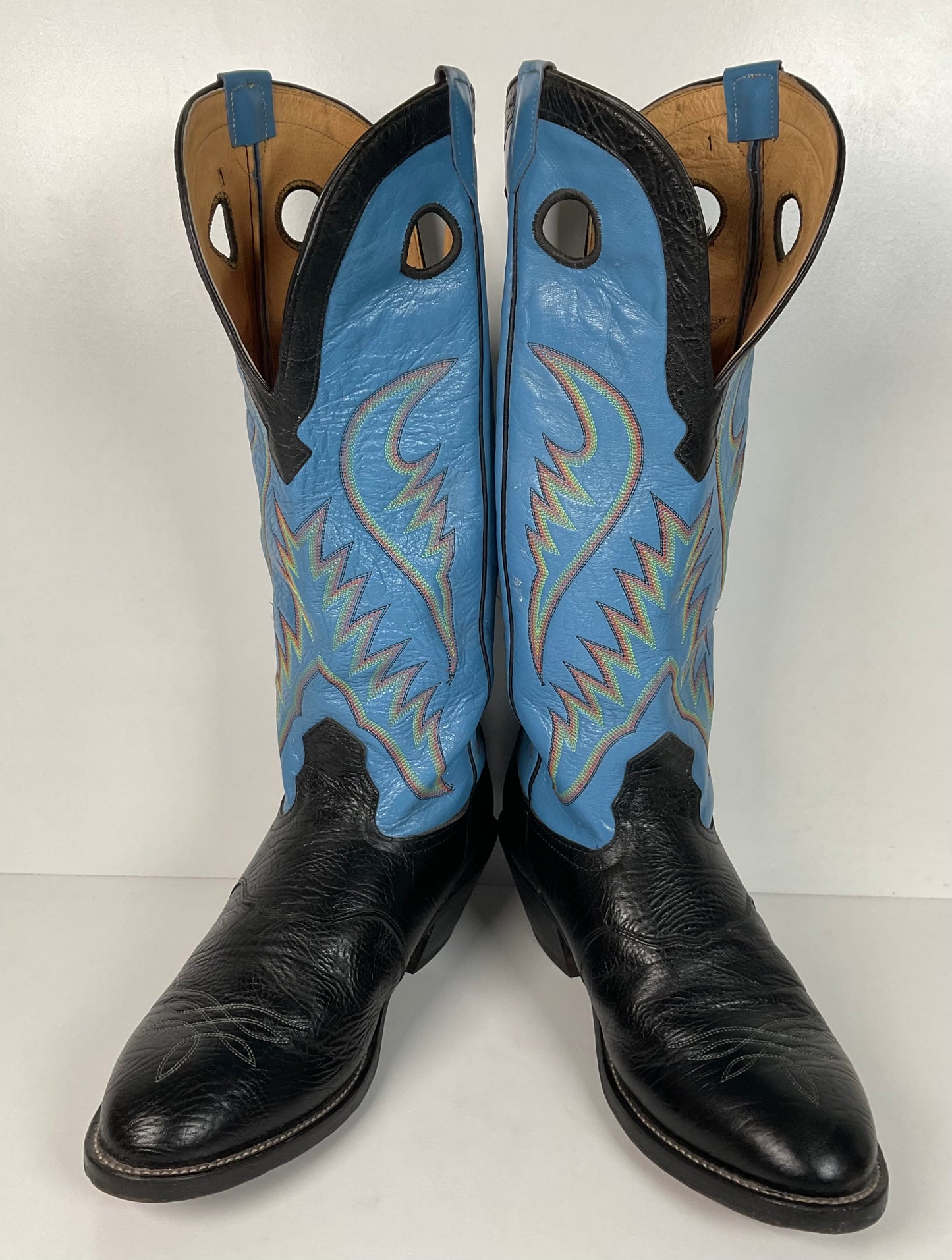 Vintage Nocona Buckaroo Cowboy Boots 11 EE Baby Blue USA Made