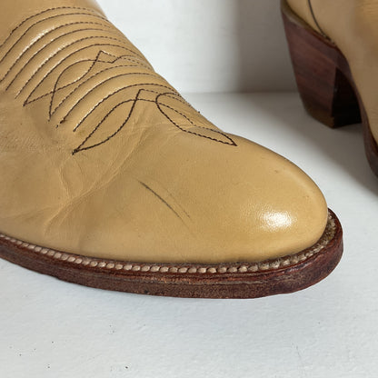 Vintage Siete Leguas Cowboy Boots | 1970s | Blonde Calfskin | Men’s 10 EE