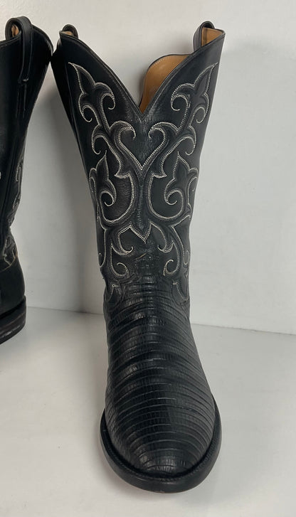 Caboots Lizard Roper Boots 9.5 E Champion Attitude Custom