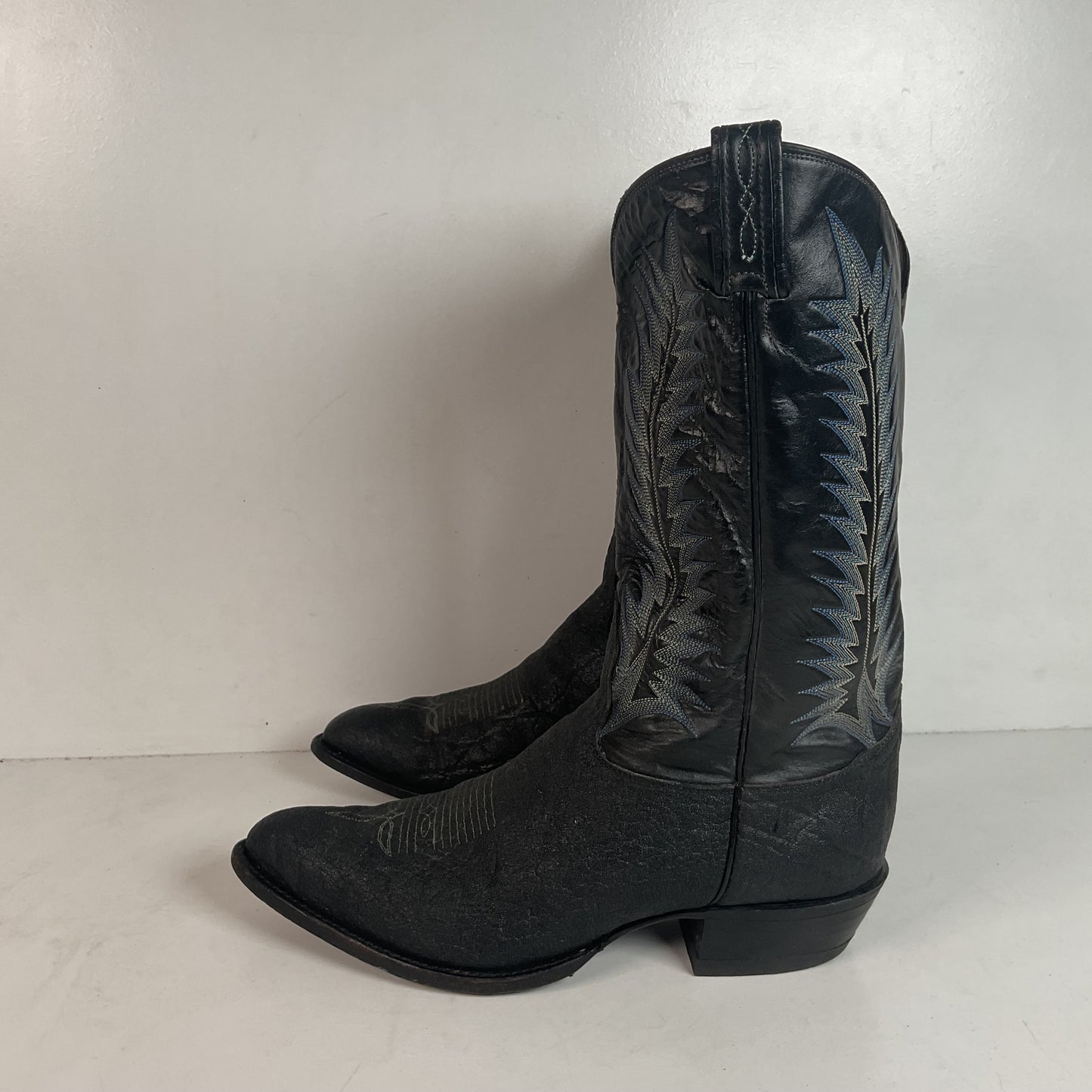 Vintage Tony Lama Elephant Cowboy Boots 10.5 EE Gold Label USA Made