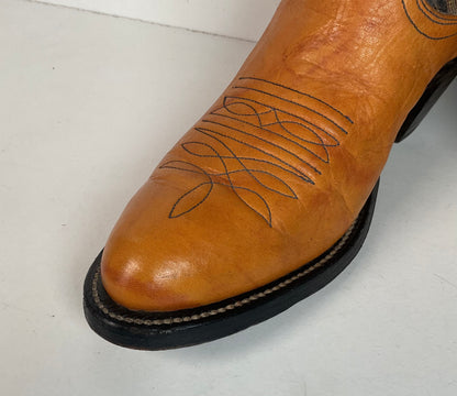 Vintage Nocona Butterscotch Cowgirl Boots 7 B USA Made