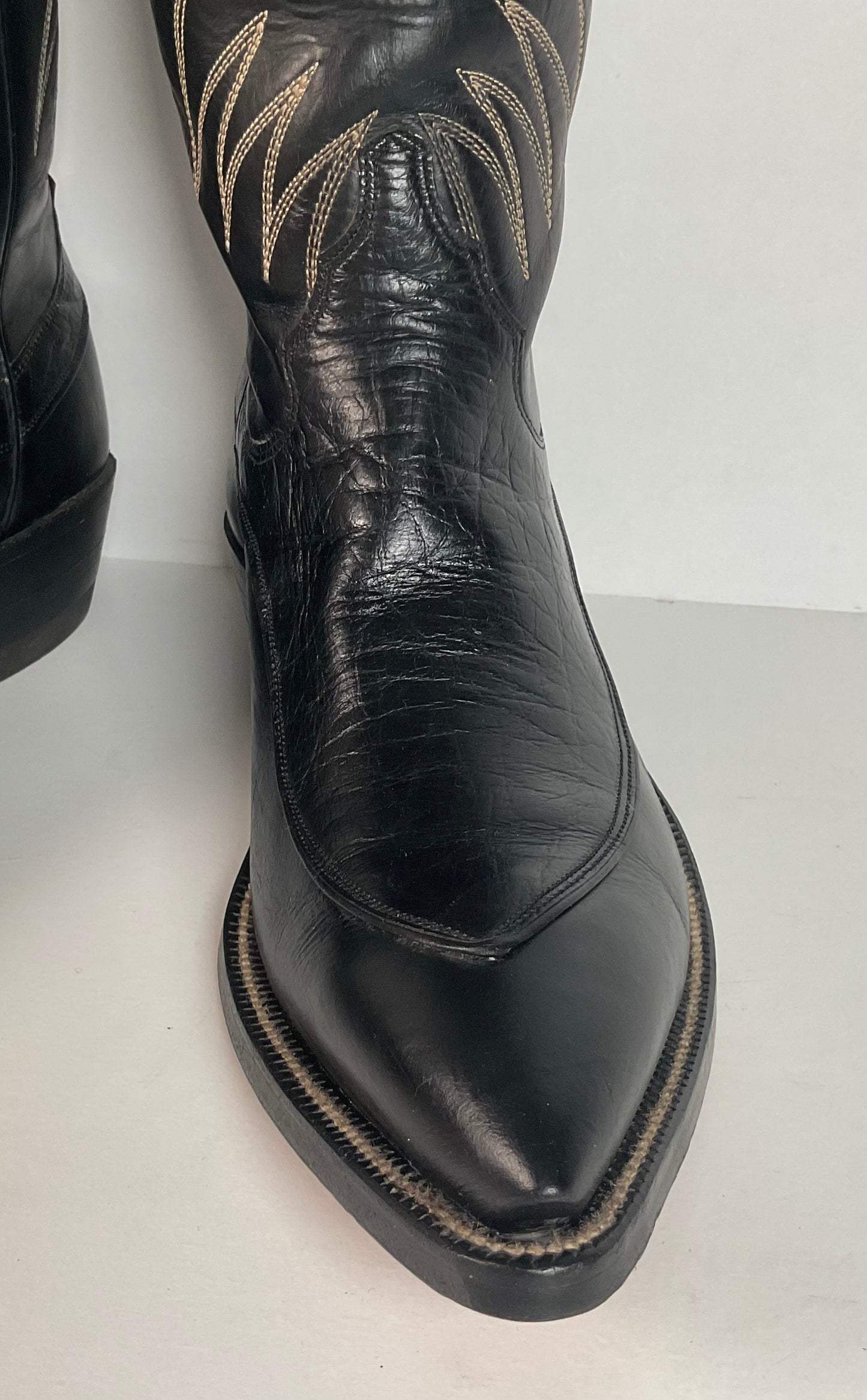 Vintage Justin Algonquin Toe Cowboy Boots | Fort Worth Label | Exotic | 1960s | Men’s 7.5