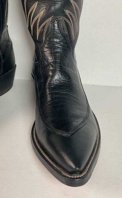 Vintage Justin Algonquin Toe Cowboy Boots | Fort Worth Label | Exotic | 1960s | Men’s 7.5