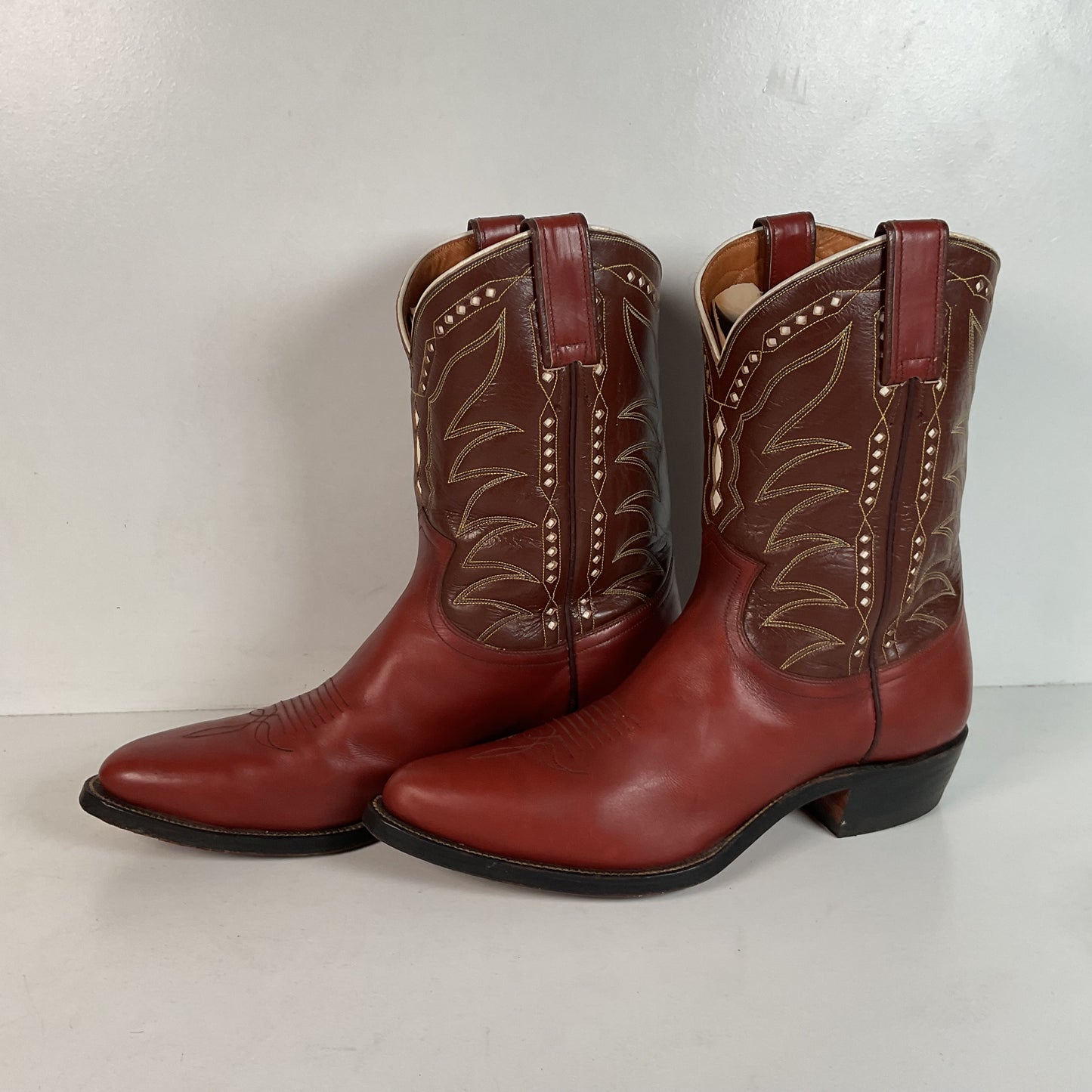 1960s Justin Pee Wee Cowboy Boots 10 D Shorty