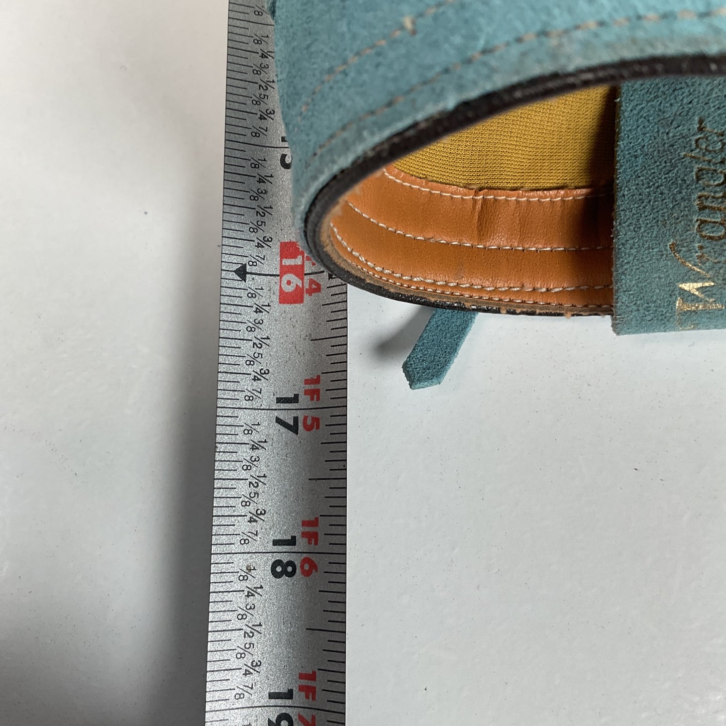 Vintage Wrangler 16.5” Rough Out Suede Cowgirl Boots 6.5 M Fringe Powder Blue