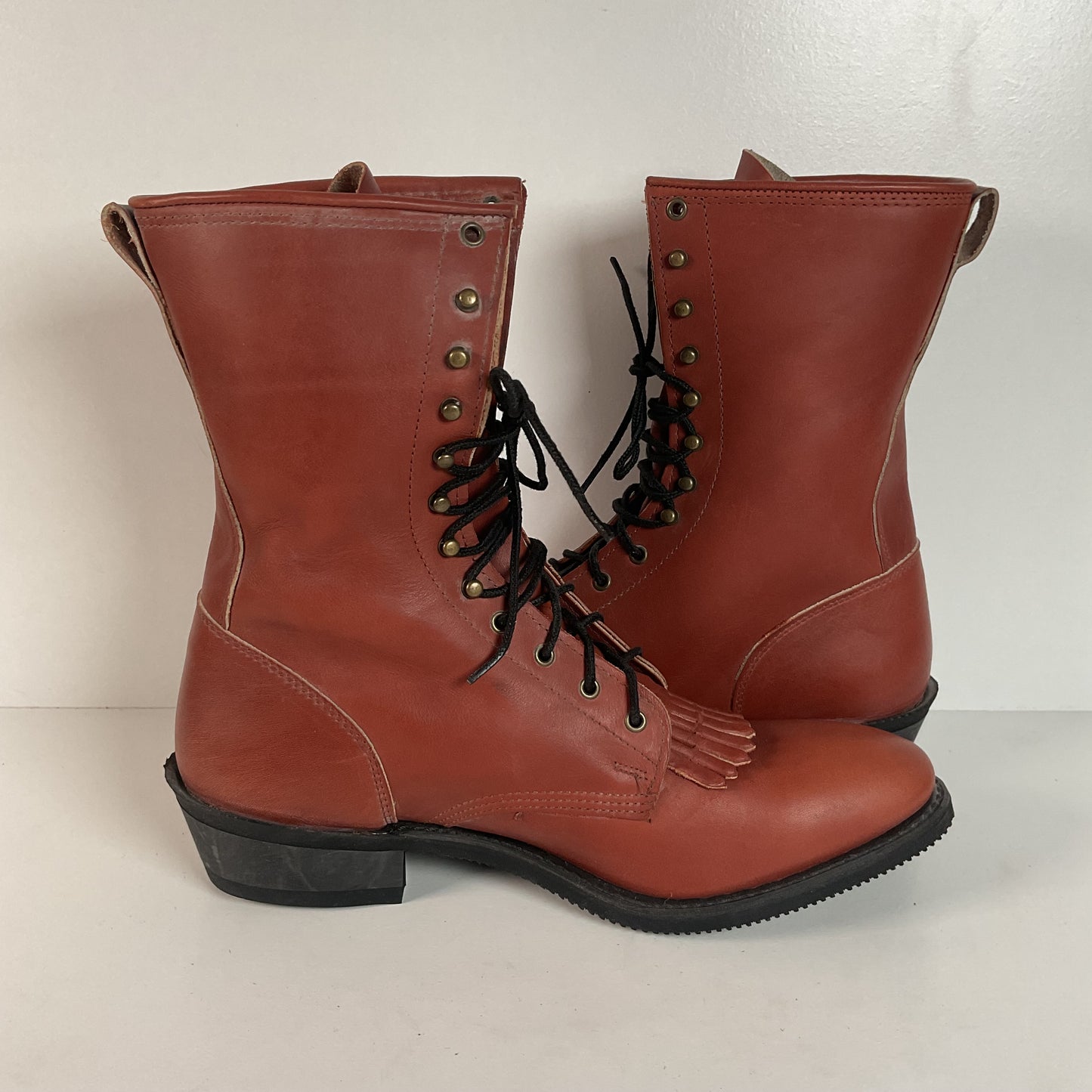 Vintage Western Packer Boots | Lace Up | USA Made | Men’s 12 D