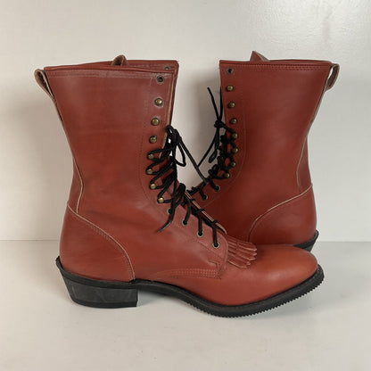 Vintage Western Packer Boots | Lace Up | USA Made | Men’s 12 D