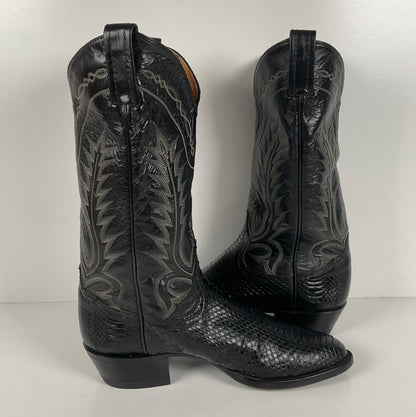 Vintage Tony Lama Cowboy Boots | Python Snakeskin | Men’s 8.5 D