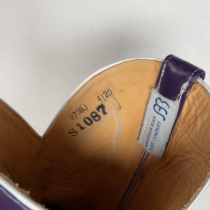 Anderson Bean Tan Crazy Horse Cowboy Boots | Purple Mad Dog | Men’s 12 D