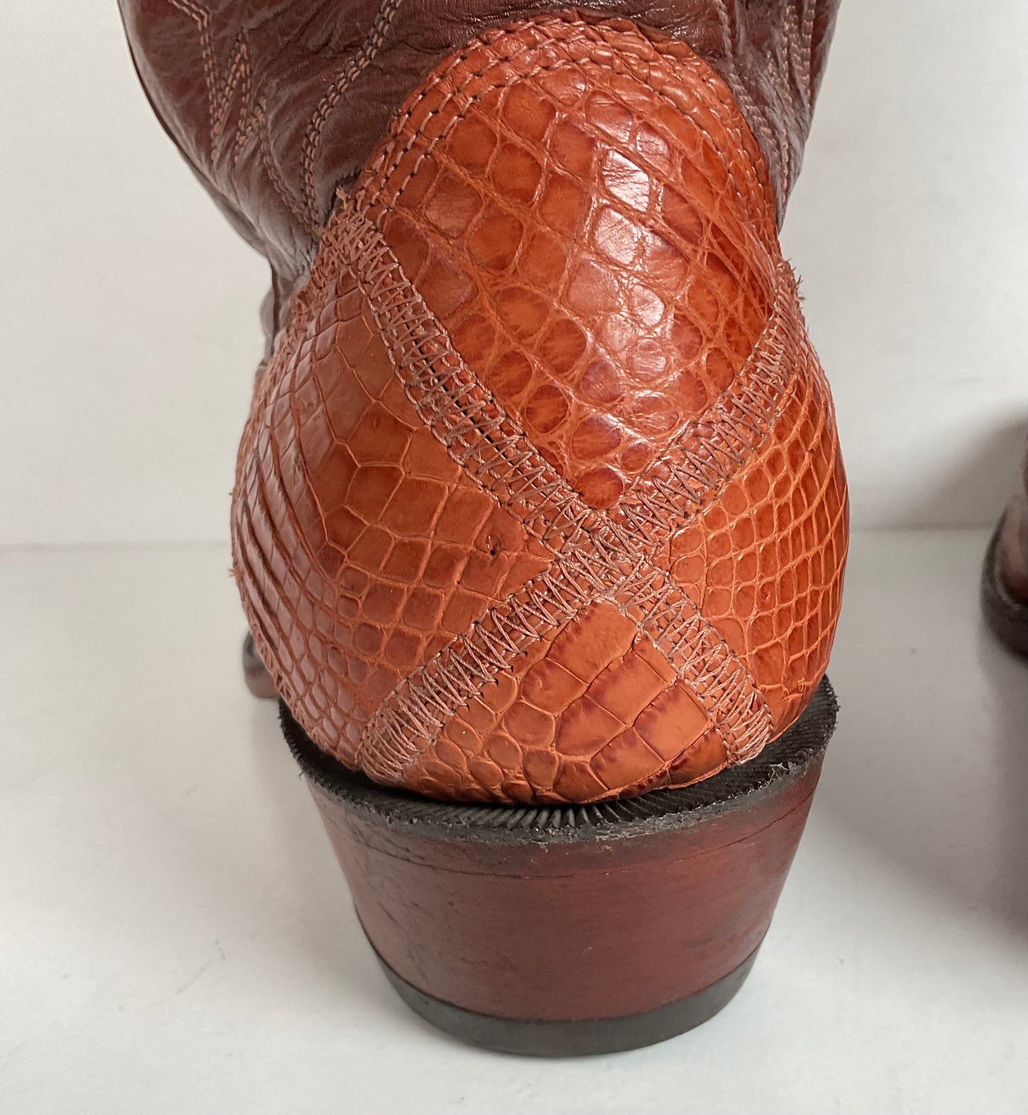 Alberta Boot Company | Alligator Cowboy Boots | Tail Cut | Men’s 9 EE