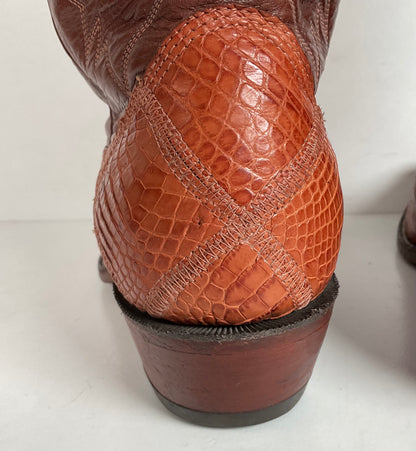 Alberta Boot Company | Alligator Cowboy Boots | Tail Cut | Men’s 9 EE