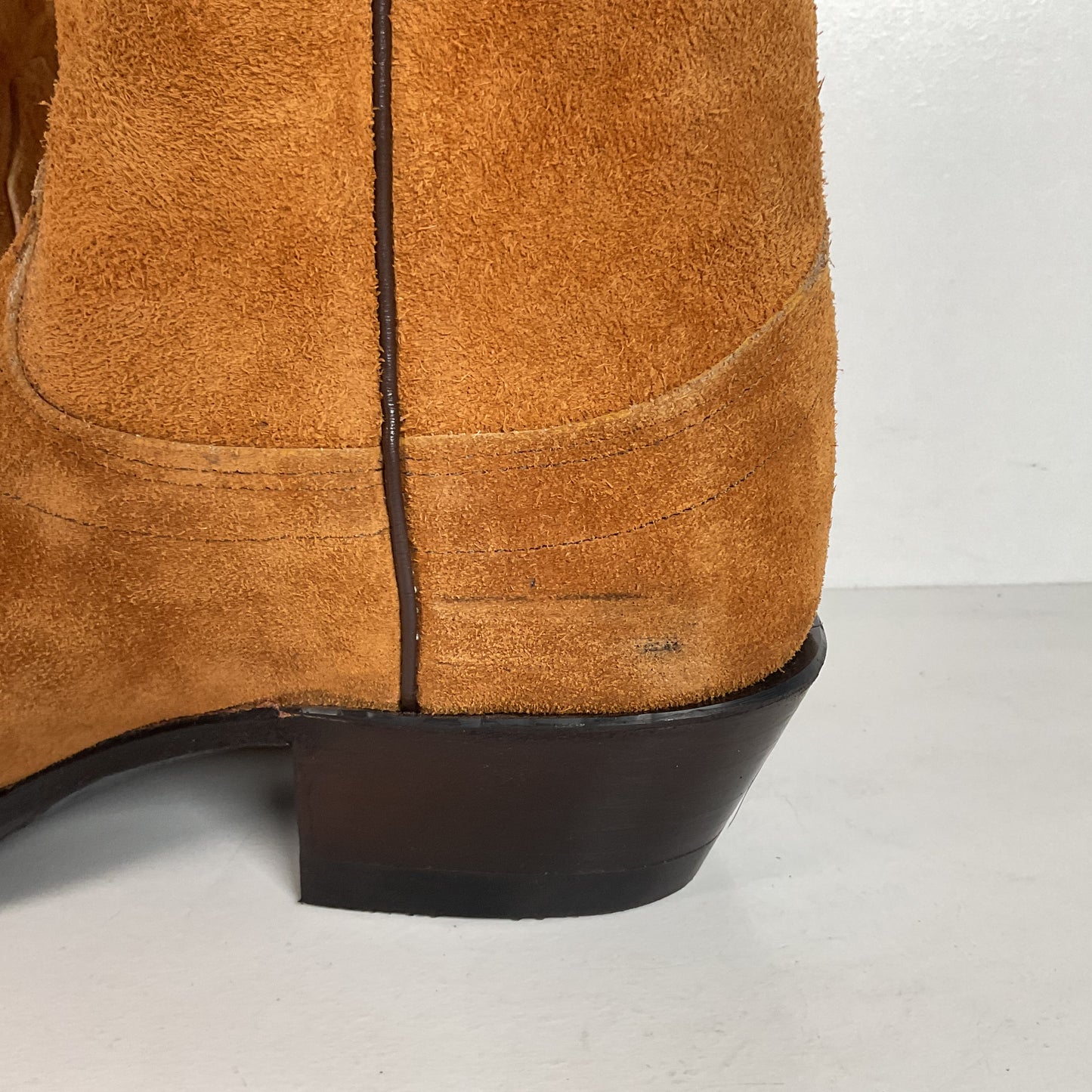 Olathe Full Rough Out Suede Cowboy Boots | USA Made | Men’s 9 B | Women’s 10