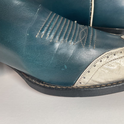 Vintage Tony Lama Bicentennial Thunderbird Cowboy Boots 10 D Gold Label 1776 Walrus Wingtip