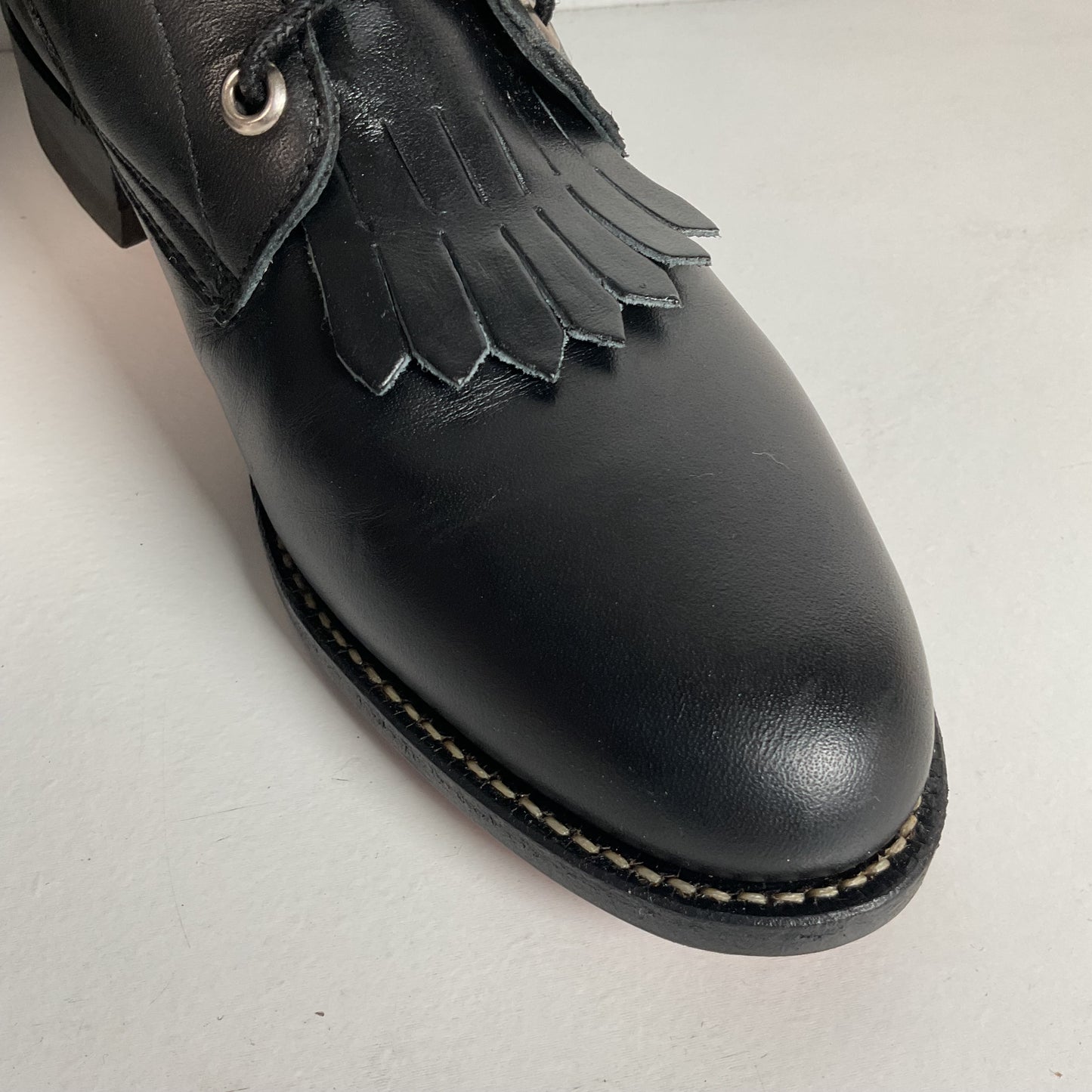 Justin Women’s Kiltie Packer Boots 8 B USA Made Lace Up