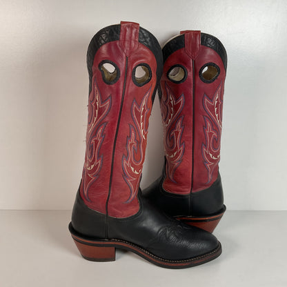 Tony Lama Bullhide Buckaroo Boots | USA Made | Collar Overlay | Men’s 9.5 EE
