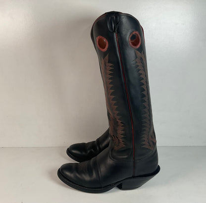 Vintage Tony Lama Tall Buckaroo Boots 11 D Thick Hide