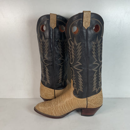 Vintage J Chisholm Tall Buckaroo Cowboy Boots 11 D USA Made Punchy