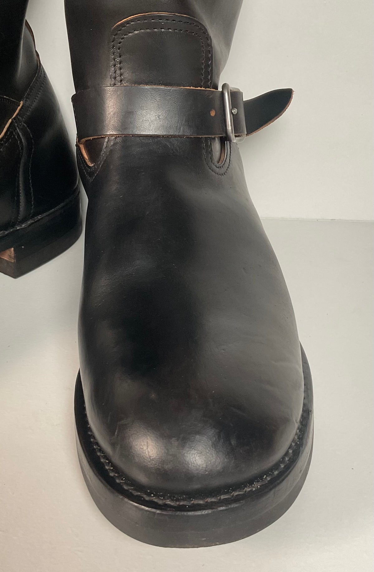 Black Sign Aviator Boots | Horse Hide Engineer | Men’s 10