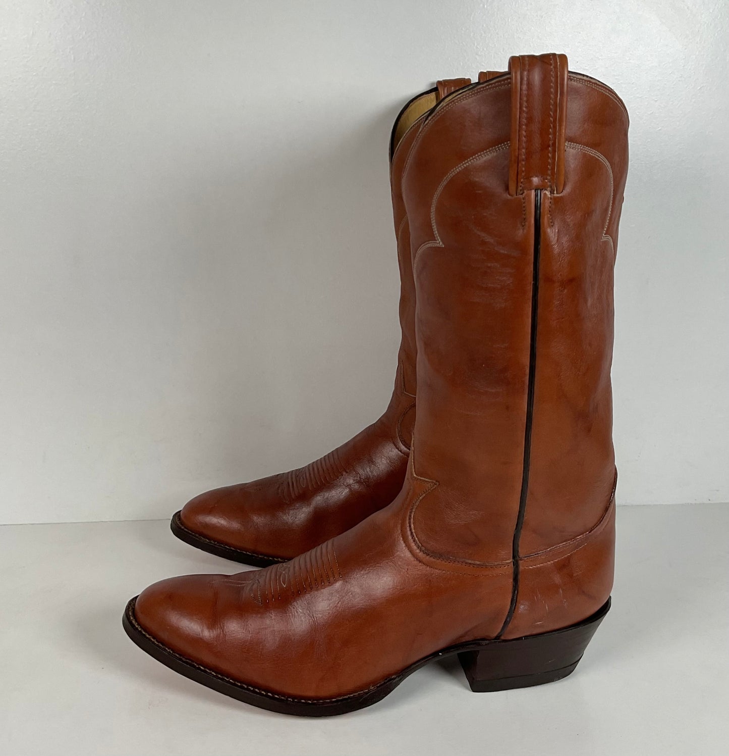 Vintage Tony Lama Cowboy Boots | Chocolate Cow | Men’s 11.5 D