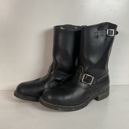 Vintage Heavy Duty Engineer Boots 7.5 USA Made Steel Toe Motorcycle