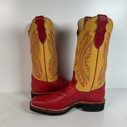 Justin Tekno Crepe Cowgirl Boots | Kansas City Chiefs | USA Made | 8.5 C