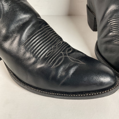 Vintage Tony Lama Cowboy Boots | Gold Label | Black | Extra Narrow | Men’s 11 A