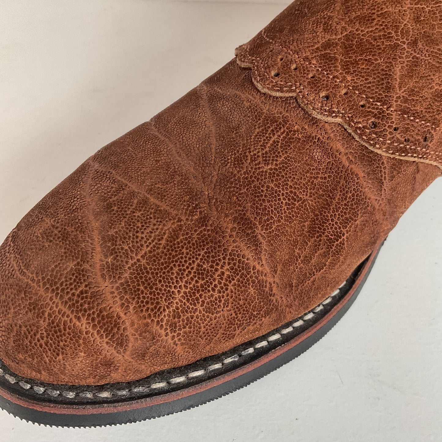 Vintage Larry Mahan Sanded Elephant Roper Boots | Exotic | USA Made | Men’s 9.5 D